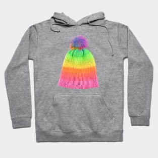 Rainbow Knit Hat Photo Hoodie